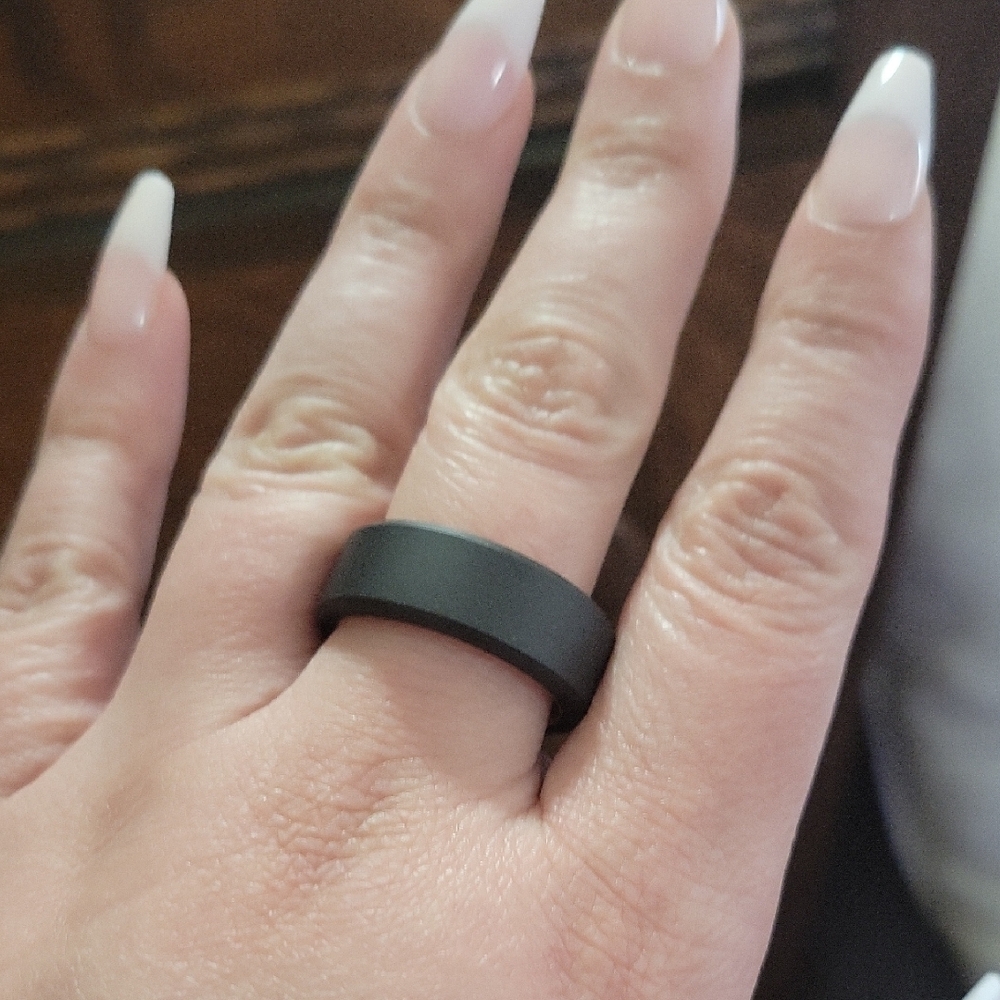Sleek Black Zirconium Men's Ring
